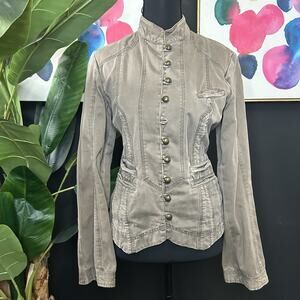 Y2K Vintage American Rag Green Army Utility Jacket Women's M